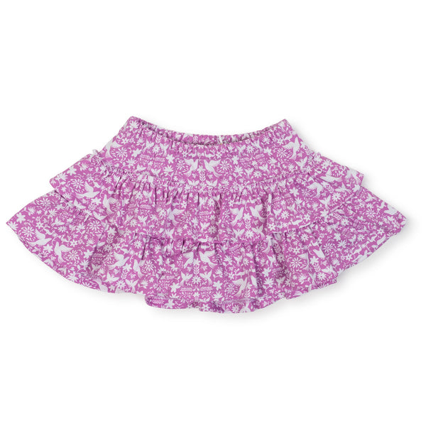 Maggie Girls' Tiered Pima Cotton Skirt - So Pink Otomi