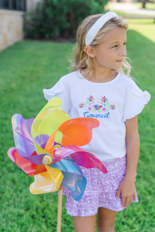 Maggie Girls' Tiered Pima Cotton Skirt - So Pink Otomi