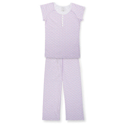 Mamie Women's Pima Cotton Pajama Pant Set - Stars by the Sea Lavender
