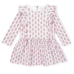 Olivia Girls' Pima Cotton Dress - Hearts in Bloom
