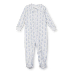 Parker Pima Cotton Zipper Pajama - Bunny Tails Blue