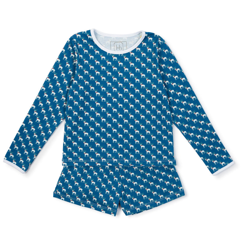 Sophie Girls' Pima Cotton Short Set - Royal Rudolph
