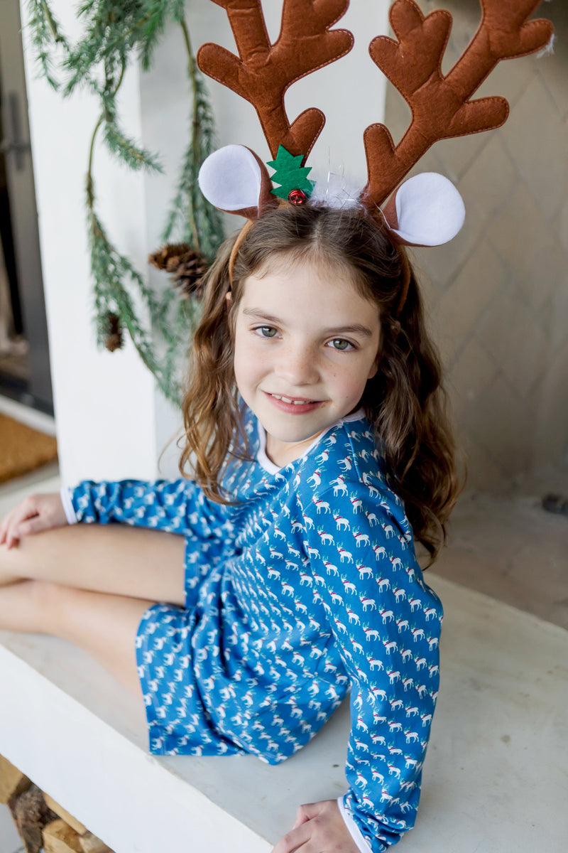 Sophie Girls' Pima Cotton Short Set - Royal Rudolph